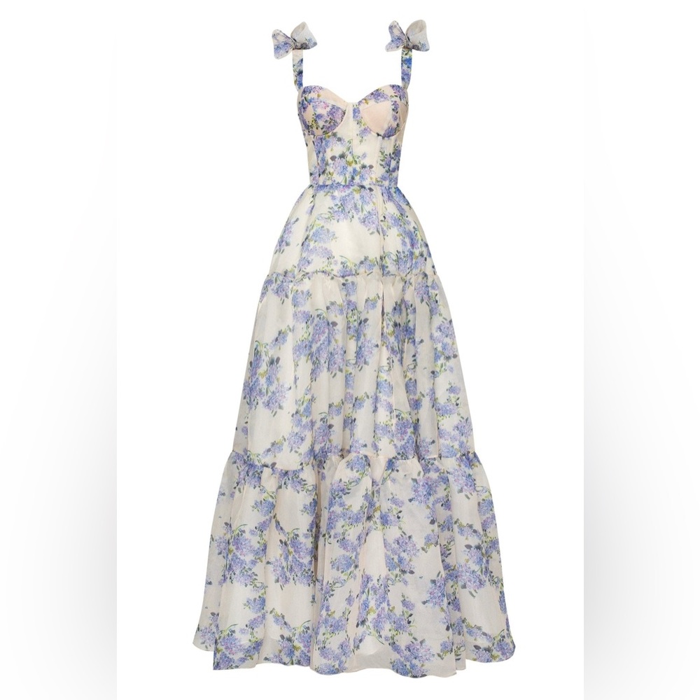 Milla Hydrangea Organza Maxi Dress - XS (Like New) - Picture 5 of 15
